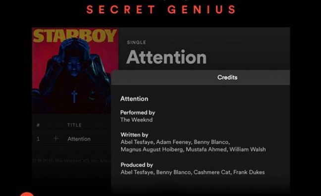 Spotify launches songwriter credits feature