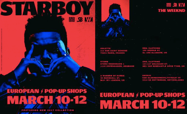 The Weeknd pop-up shops coming to European cities this weekend
