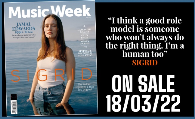 Sigrid stars on the cover of Music Week