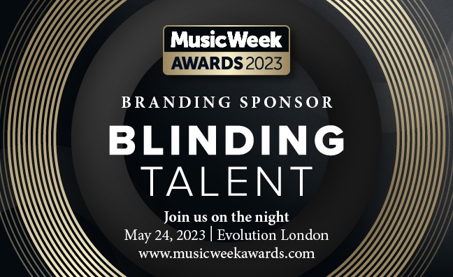 Blinding Talent to sponsor Music Week Awards 2023
