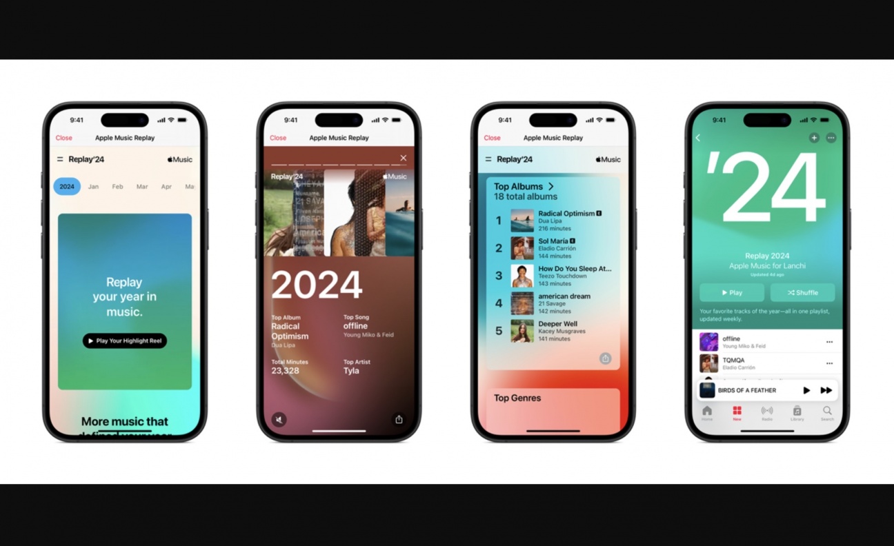 Apple Music launches Replay 2024 and reveals year-end charts