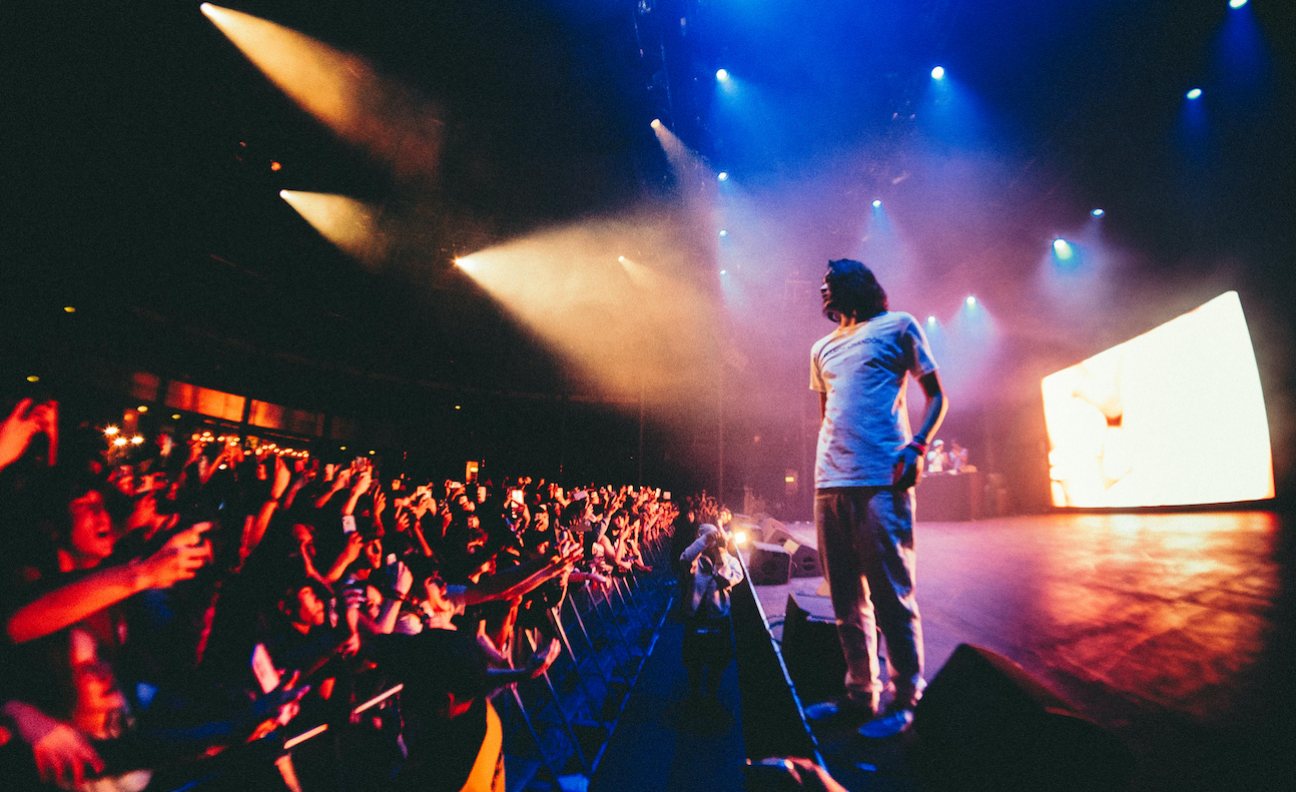 Rapper Feng performs live at the Roundhouse