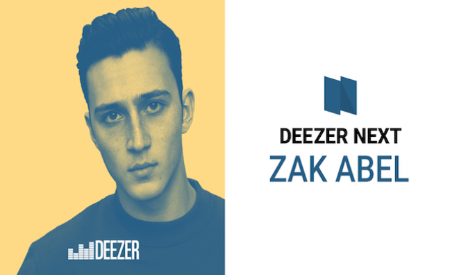 Zak Abel announced as second global Deezer Next 2018 act
