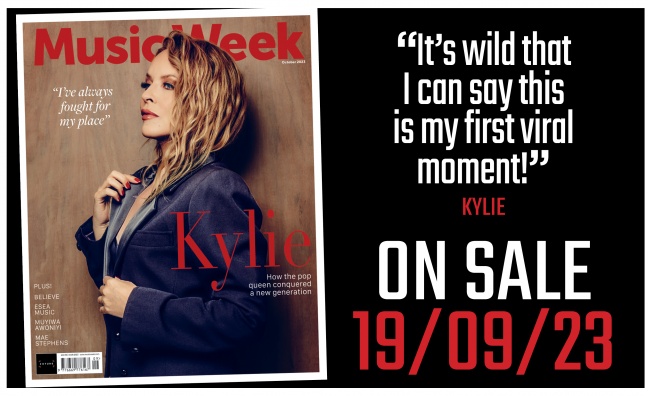 Kylie covers the October edition of Music Week
