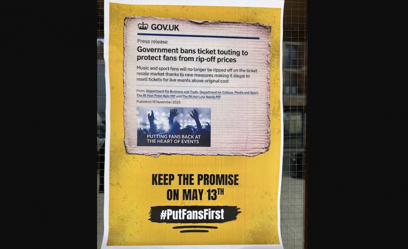 UK industry and artists launch campaign urging government to stick to pledge on ticket touts