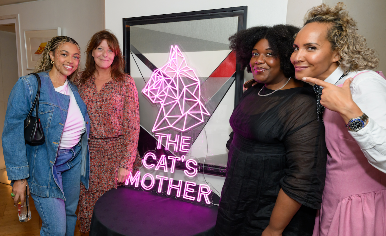 Mahalia, Sara Lord, Yazmin Lacey, Natalie Wade pose at The Cat's Mother fundraiser 2026