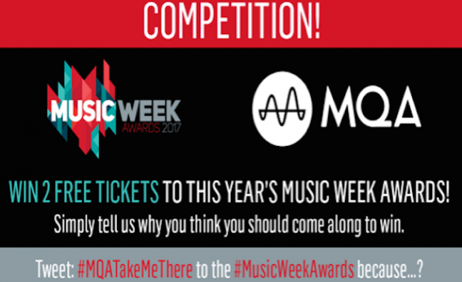 Win two free tickets to this year's Music Week Awards
