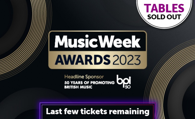 Music Week Awards tables are now sold out!