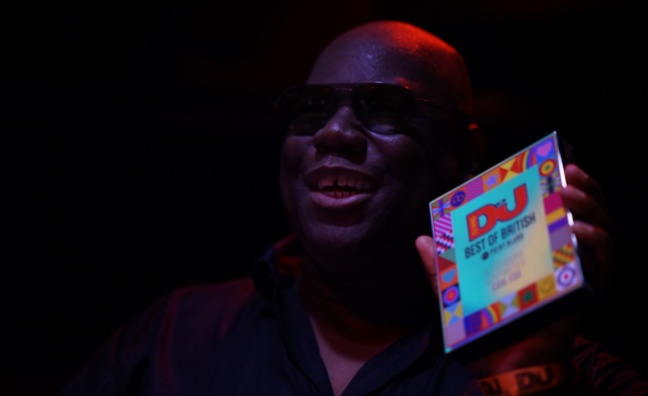 Carl Cox takes Outstanding Contribution honour at DJ Mag's Best Of British Awards