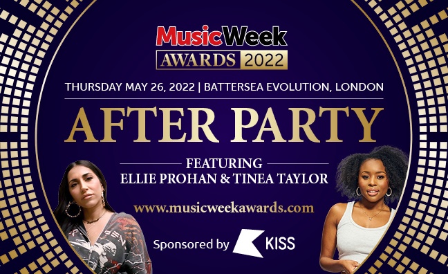KISS stars Ellie Prohan & Tinea Taylor for Music Week Awards after party
