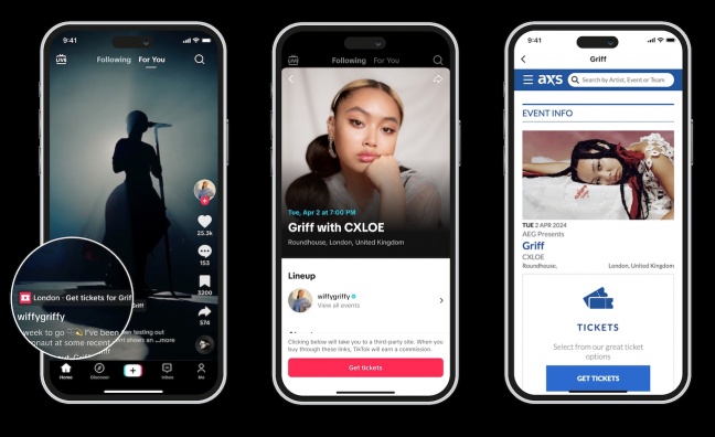 TikTok launches global ticketing and music discovery partnership with AXS