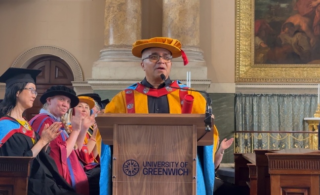 Brain Records founder Brian Johnson awarded honorary doctorate by University of Greenwich