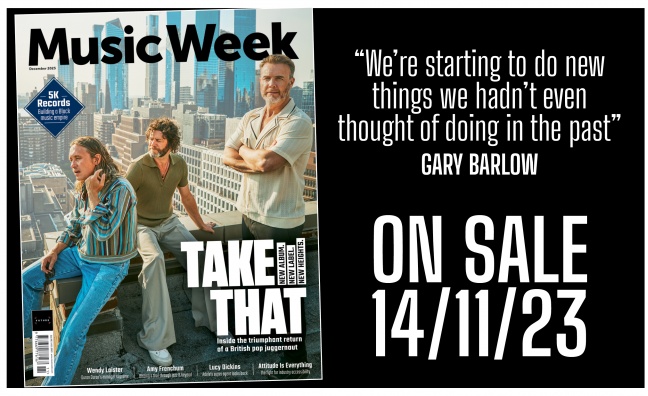 Take That cover the December edition of Music Week
