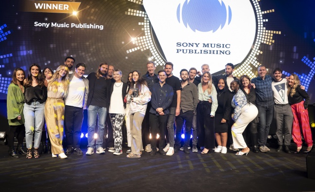 Sony Music Publishing bosses toast new era after Music Week Awards win