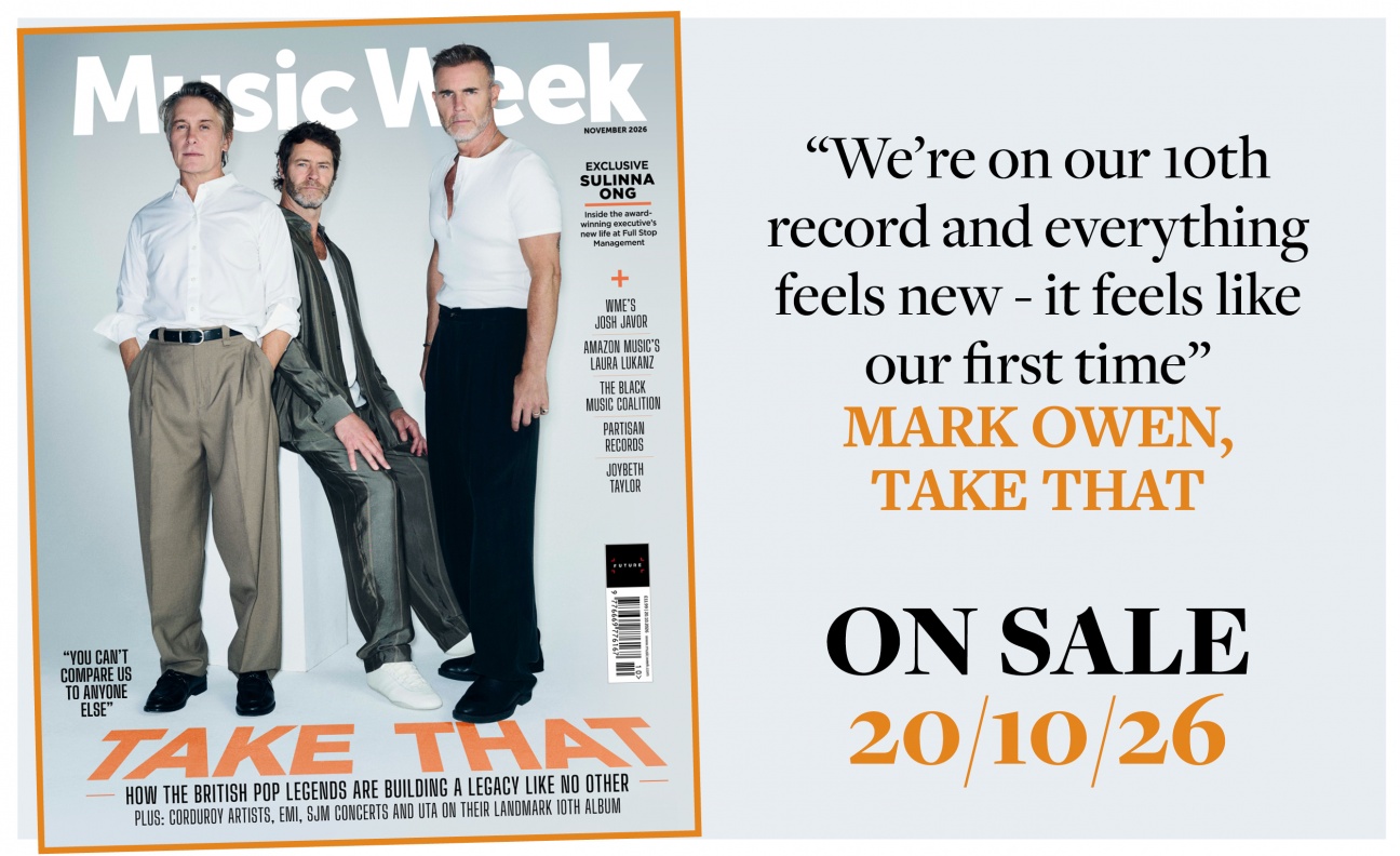 Take That cover the November edition of Music Week