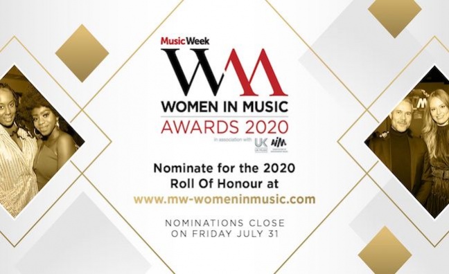 Nominations for the 2020 Women In Music Awards' expanded Roll Of Honour deadline this Friday