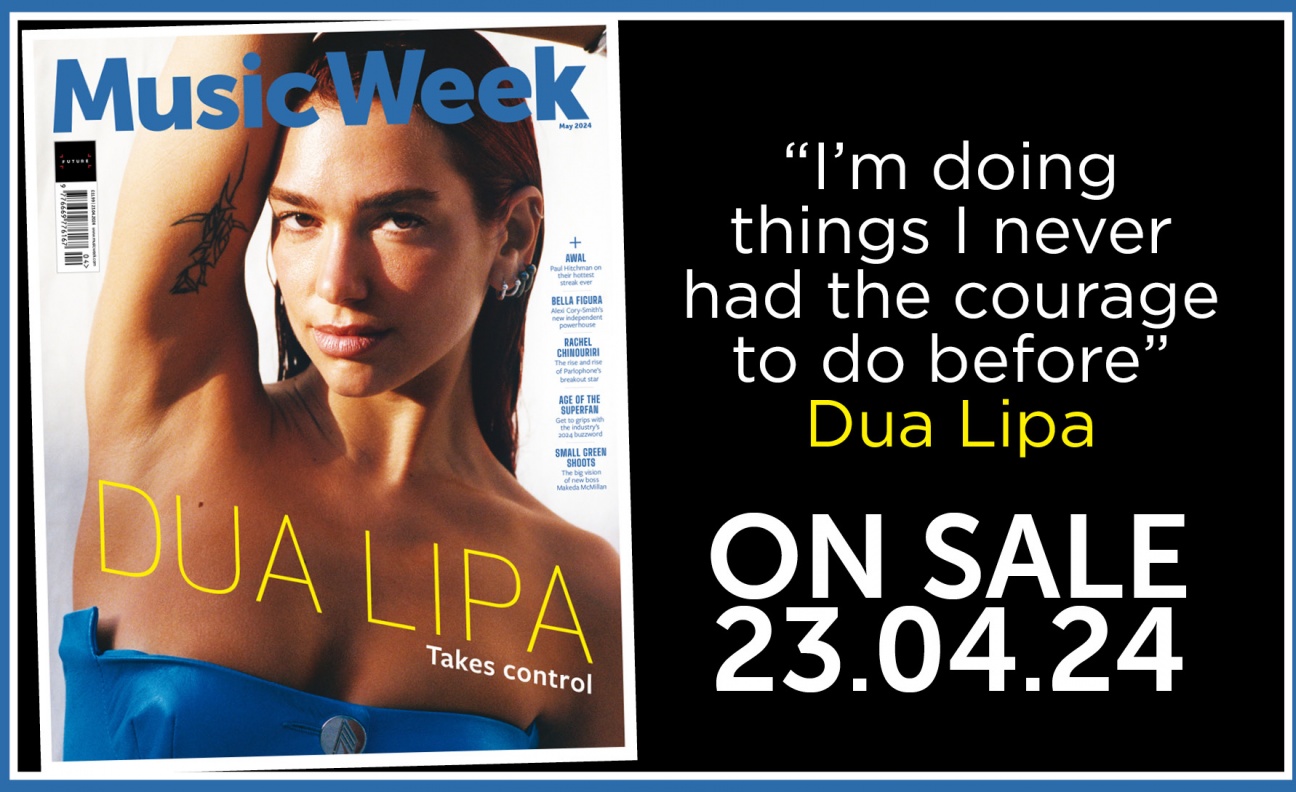 Dua Lipa covers the May issue of Music Week 
