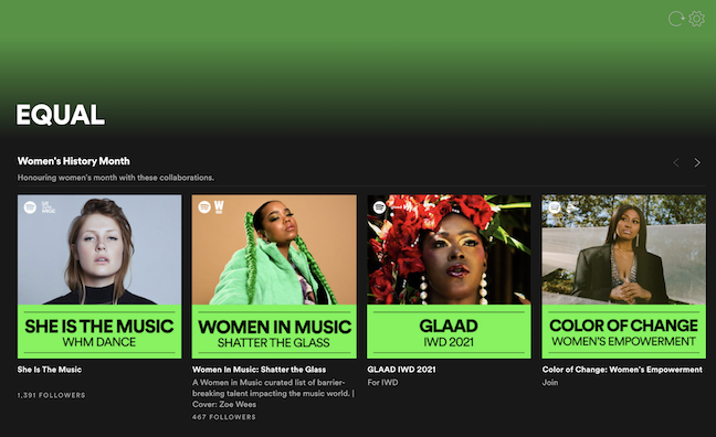 Spotify launches Equal initiative to support women creators