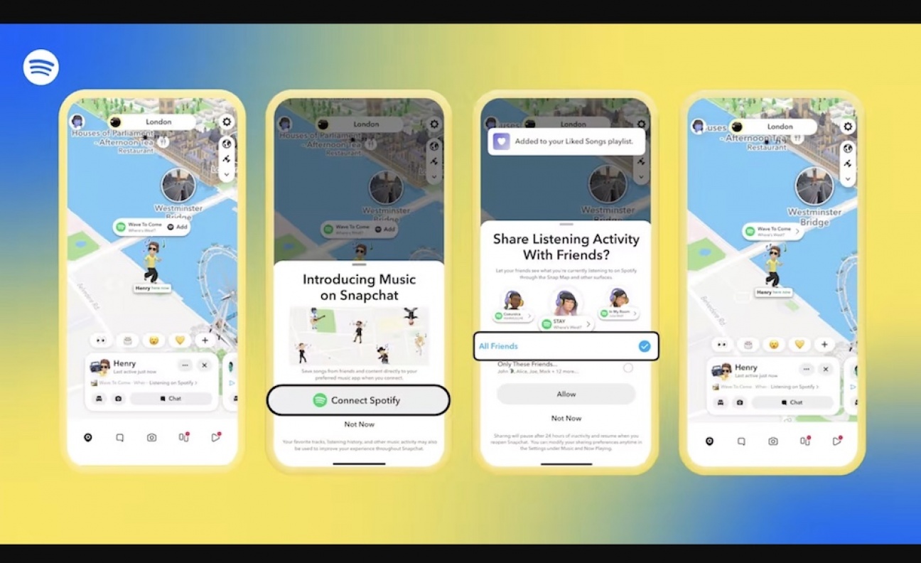 Snapchat rolls out Now Playing feature with Spotify