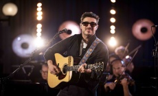 Singer Marcus Mumford of Mumford And Sons performs live for BBC Radio 2's Piano Room