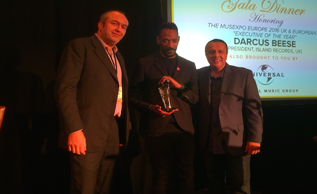Darcus Beese receives MUSEXPO Europe European Executive of the Year Award
