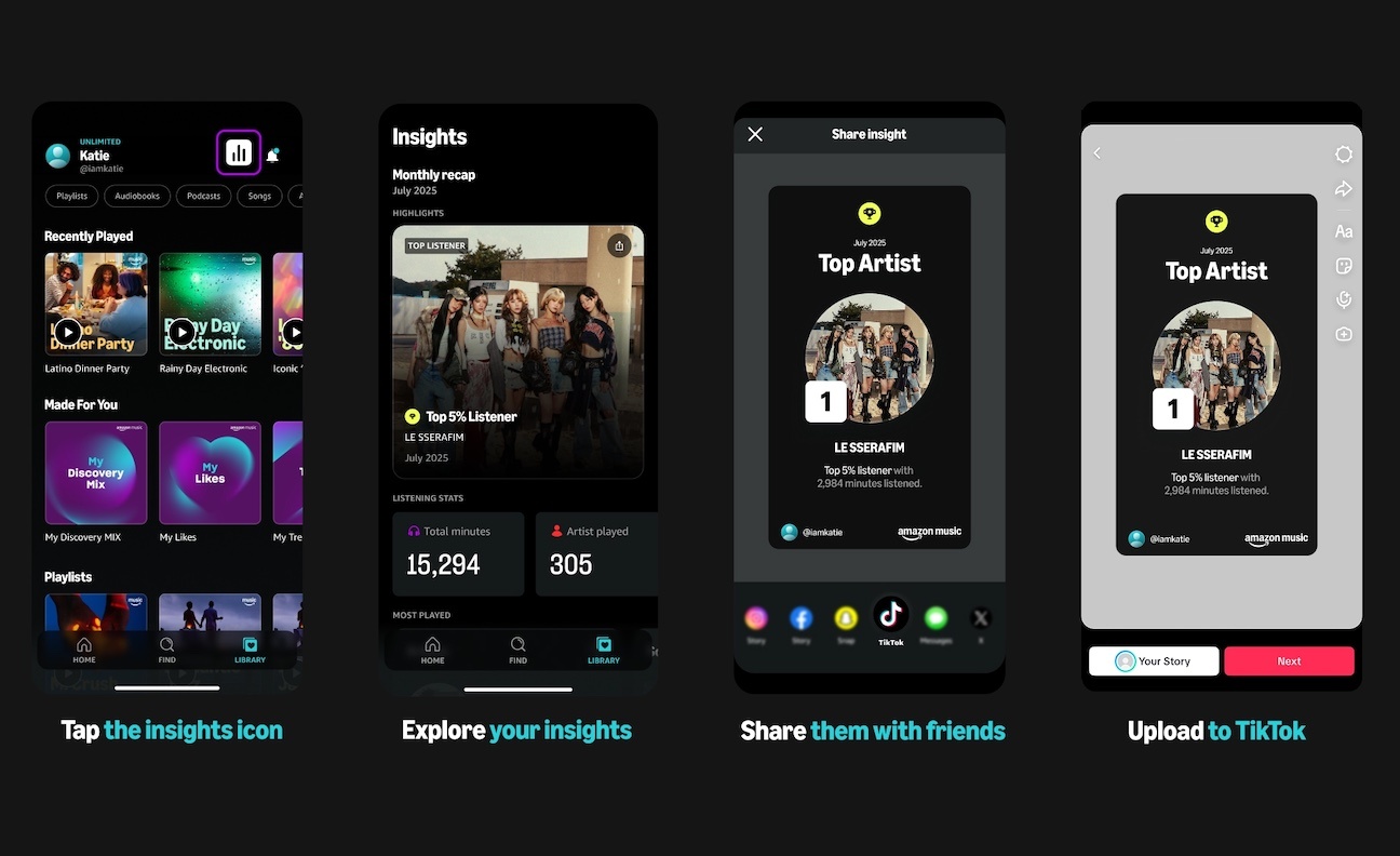 Amazon Music rolls out Share To TikTok feature