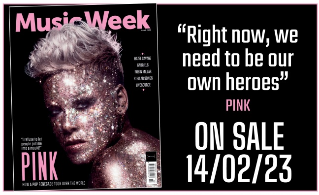 Pink covers the March edition of Music Week