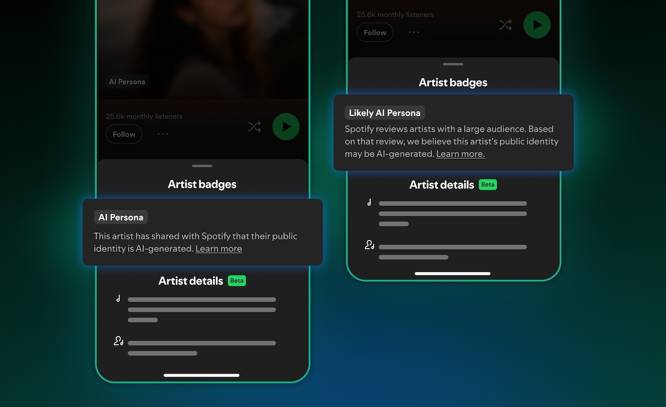 Spotify to flag AI-generated artists with new 'AI Persona' badge