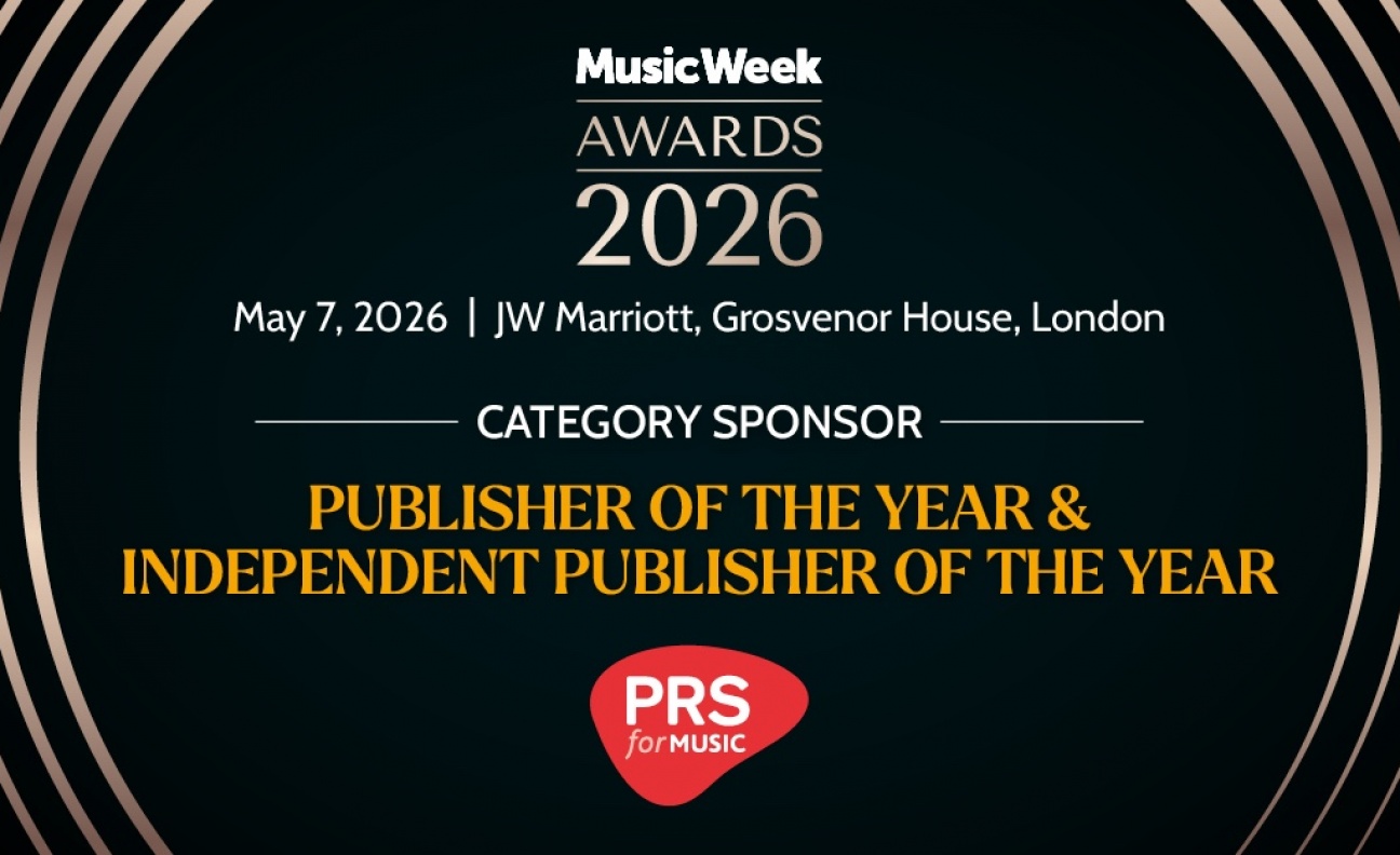 PRS For Music returns to sponsor publishing categories at Music Week Awards 2026