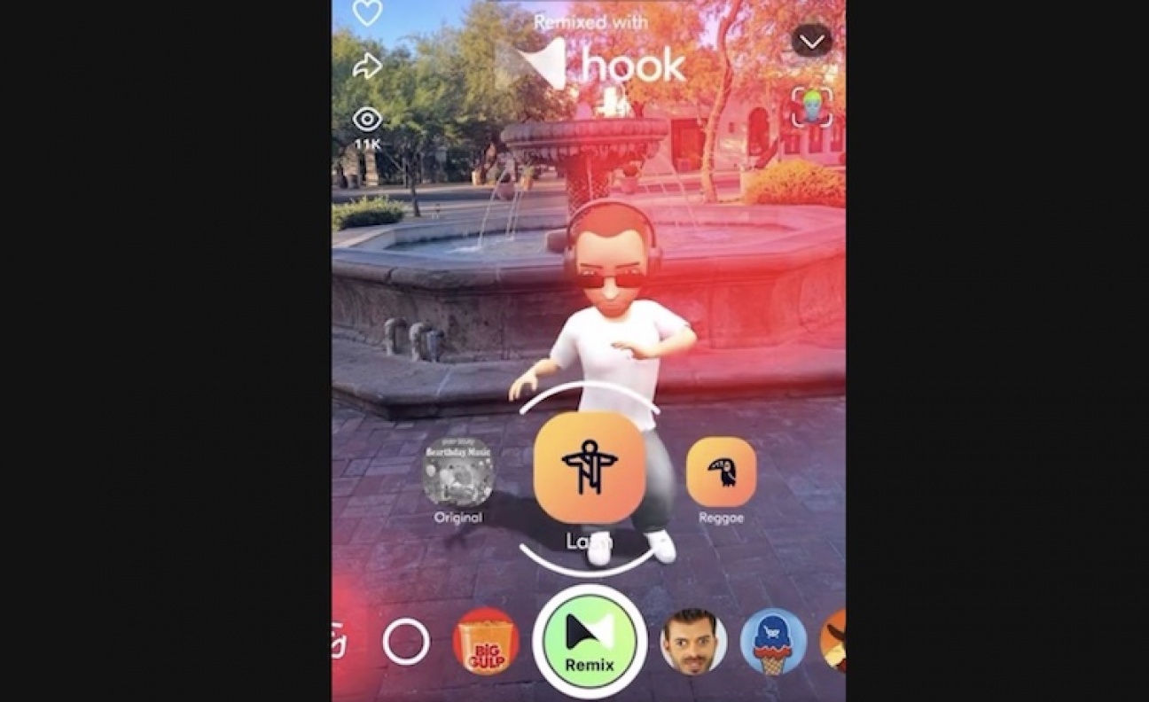 Snapchat users can now remix tracks with licensed platform Hook