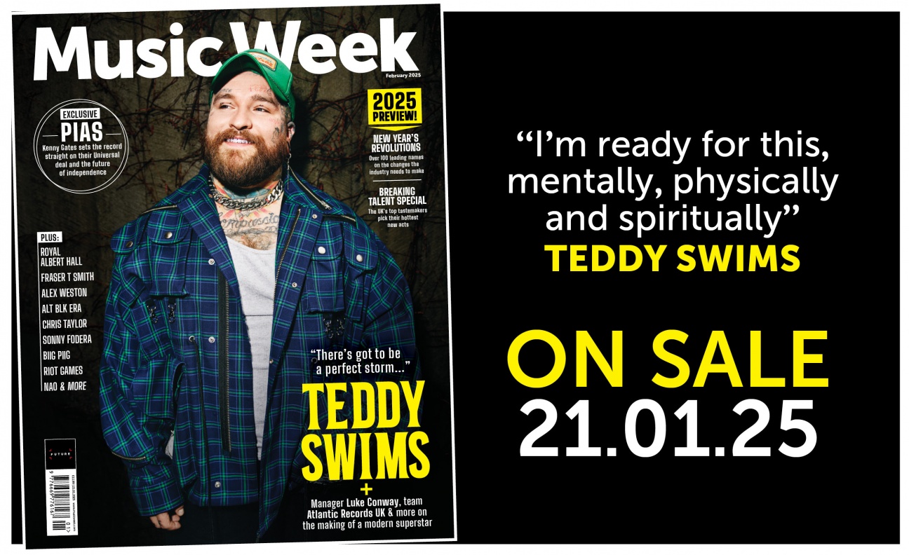 Teddy Swims covers the February edition of Music Week 