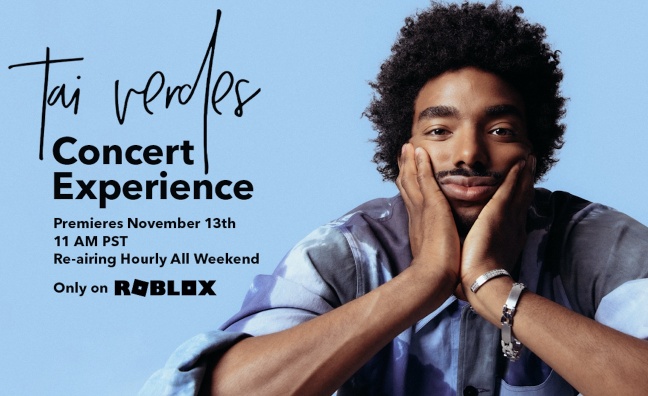 Roblox and Tai Verdes announce exclusive virtual concert