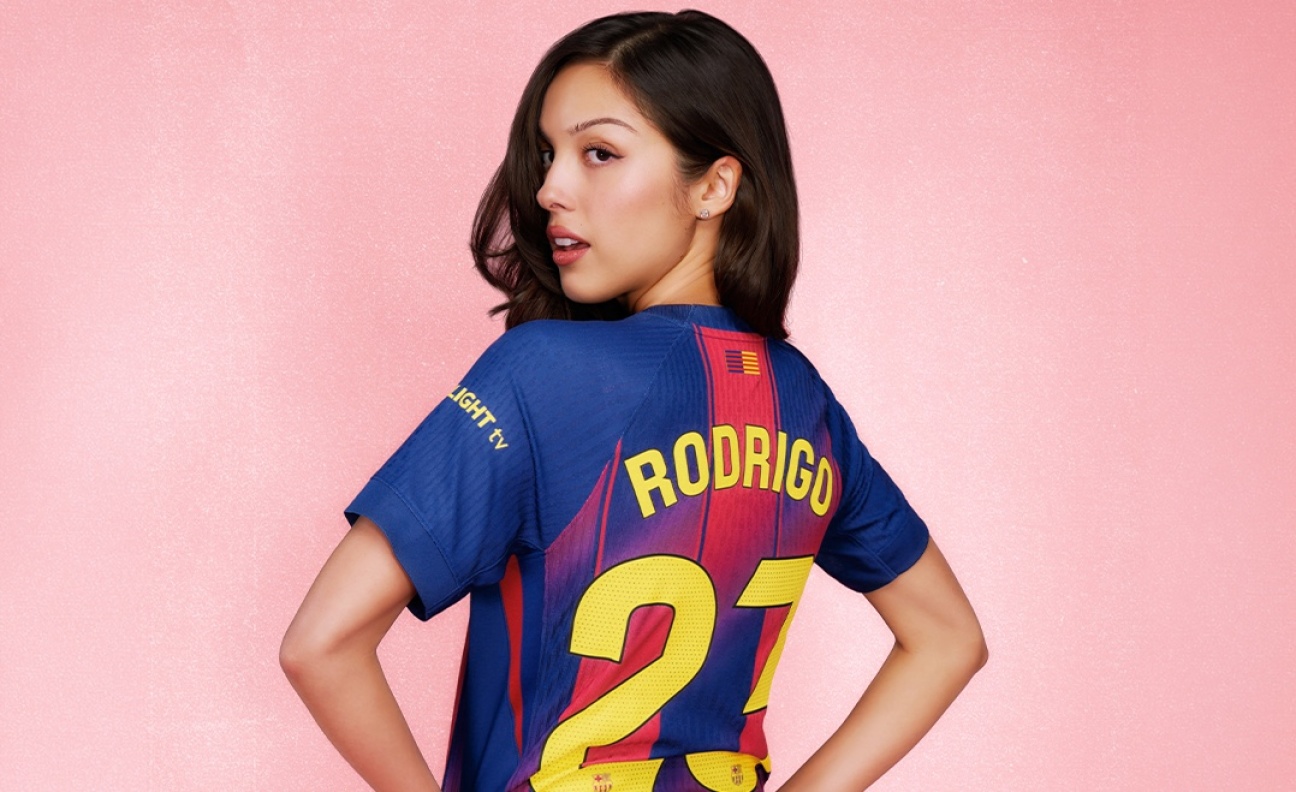 Olivia Rodrigo is the latest artist to be part of Spotify's jersey takeover series at Barcelona