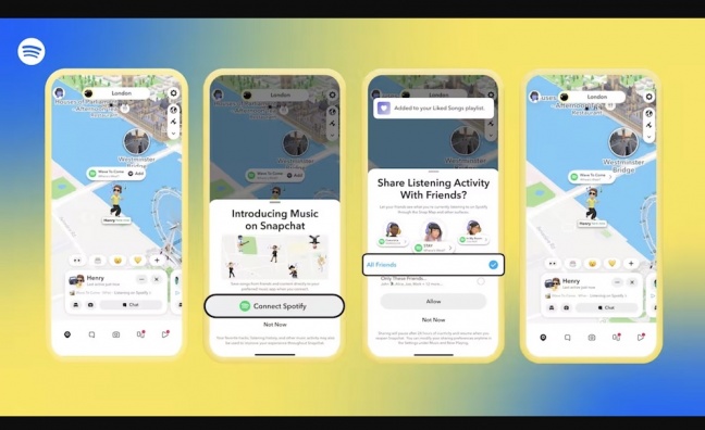 Snapchat rolls out Now Playing feature with Spotify
