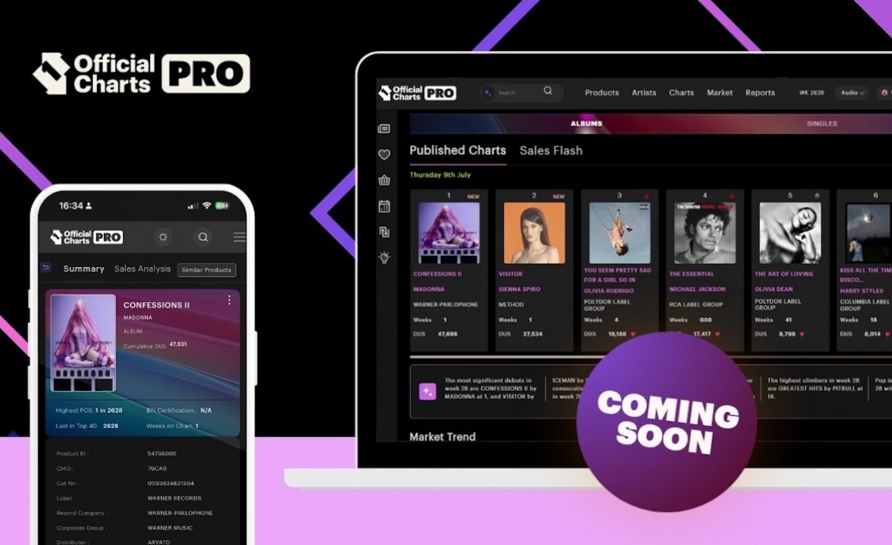 Official Charts Company to launch new data analytics service